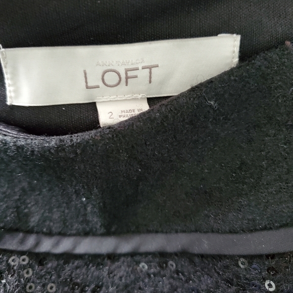 LOFT Black Sleeveless Sequins Dress - Picture 3 of 4